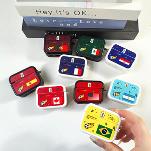 <span class=keywords><strong>Funda</strong></span> para <span class=keywords><strong>AirPods</strong></span> con Diseño de Bandera Nacional del Equipo de Fútbol 2026, Protector de Auriculares Antipérdida y Resistente a Golpes para <span class=keywords><strong>AirPods</strong></span> 1/2 3 4/Pro/Pro2/3 - Product Image 1