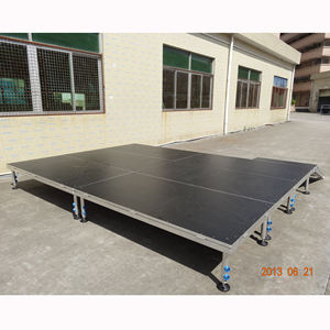 Plataforma de Escenario Portátil de Aluminio Ligero para Exteriores, Altura Ajustable, Fácil de Montar, Superficie Antideslizante para Eventos Pequeños y Conciertos - Product Image 3