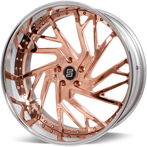 Jantes en alliage chromées polies sur mesure, forgées en 2 parties, de 18, 20, 22, 24, 26 pouces, à déport profond, pour voitures de luxe 5x112 5x120 5x114.3 - Product Image 2