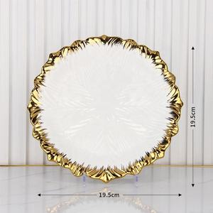Platos de Cerámica Dorados de Lujo al Estilo de Oriente Medio y Platos de Porcelana para Servir al por Mayor - Product Image 3