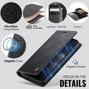 Custodia Premium Antifurto in Pelle con Porta Carte a Scomparsa per <span class=keywords><strong>iPhone</strong></span> 17 16 <span class=keywords><strong>13</strong></span> 12 14 15 11 Pro Max, <span class=keywords><strong>Cover</strong></span> 2in1 Staccabile con <span class=keywords><strong>Portafoglio</strong></span> - Product Image 5