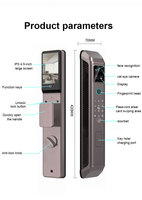Interphone audio-vidéo Aiendi Tuya avec caméra et reconnaissance faciale 3D, empreinte digitale, mot de passe, carte RFID, serrure de porte intelligente numérique