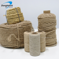 Corde de jute Matériau en fibre naturelle 3 brins 4 brins Corde torsadée Hard Lay 8mm 12mm 10mm 16mm Taille 100m pour l'emballage