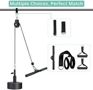 Mr ròng rọc cáp hệ thống máy DIY Workout phụ kiện với <span class=keywords><strong>tricep</strong></span> dây, Lat kéo xuống thanh, phòng tập thể dục cáp cho TRICEPS mở rộng - Product Image 3