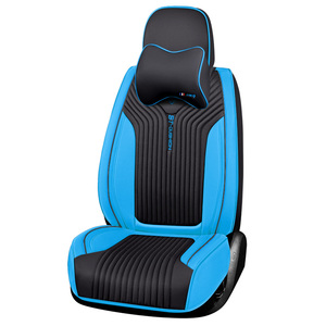 Fundas de Asiento de Coche de Cuero Deportivo de Moda, Juego Completo de Accesorios Interiores Universales para Fundas de Asiento de Coche Vw Jetta - Product Image 1