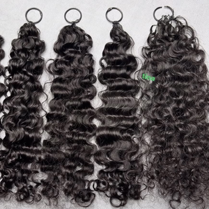 Extensions <span class=keywords><strong>de</strong></span> tresses en cheveux humains bouclés birmans pré-bouclés, nœuds miracle invisibles, pour crochet - Product Image 6