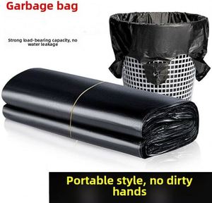 ถุงขยะดำ HDPE รีไซเคิลได้ ราคาโรงงาน สำหรับใช้ในครัวเรือน / ถุงใส่ขยะแบบมีหูหิ้ว ทรงเสื้อยืด พิมพ์เฟล็กโซ - Product Image 2
