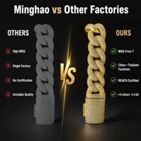 Chaîne cubaine 14 mm micro-pavée de zircons cubiques sertis clos, bijoux hip-hop glacés unisexe, directement de l'usine, style Miami Cuban Link