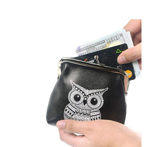 Japanese-style coin <b>purse</b>, leather printed earphone case, square mini souvenir bag, customizable gift. - Product Image 5