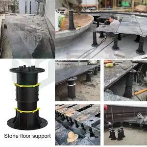 Pedestales de piedra de cubierta de soporte de piso de madera de lavabo elevado de plástico ajustable de PVC para azulejos
