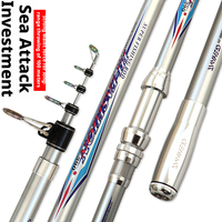 Canne à pêche télescopique longue portée, action extra rapide, guides en céramique, poignée composite, puissante, ultra-lourde, en fibre de carbone, pour la pêche en mer