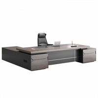 Bureau de direction de luxe LBZ-008 Boss CEO LBZ-52, en bois rectangulaire, processus de scellement des bords complets, design moderne pour bureau de direction