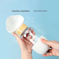 Bouteille d'eau pour chien pour une utilisation en extérieur, gobelet de voyage portable avec matériau HIPS+PET, gobelet à boire pour promenades avec chien