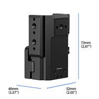 Cage de caméra en aluminium pour DJI Osmo Pocket 4 Pro/3 avec trou de localisation ARRI 1/4 pouce, griffe porte-accessoire et accessoires d'extension à dégagement rapide magnétique