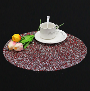 Crystal Rhinestone Custom Made <strong>Round</strong> <strong>Place</strong> <strong>mats</strong> Silver Rhinestone Table <strong>Mats</strong> for Decoration - Product Image 1