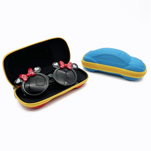 Giá rẻ Cá nhân hoá biểu tượng tùy chỉnh vui kính khung Bìa du lịch mát kính mát ví có thể gập lại <span class=keywords><strong>EVA</strong></span> Kính Dễ Thương trường hợp - Product Image 4