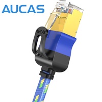 Kabel Patch jaringan kepang RJ45 kabel koneksi komputer Cat6 FTP kabel Jumper panjang 1m