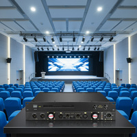 Amplificateur de puissance IoT IPALEAD DSP-2100S 2x100W en alliage d'aluminium compact, contrôle cloud, garantie 1 an pour la musique d'ambiance de réunion
