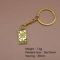 Dünya Tarot Kartı Anahtarlığı, 13x30mm, Hediyelikler için Parlak Metal Vintage Charm, Altın ve Gümüş