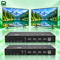 Extender KVM HD-MI 24V PoC 18Gbps Dua Arah 100M HDBaseT3.0 Mendukung Ekstensi USB IR RS232 & Ethernet