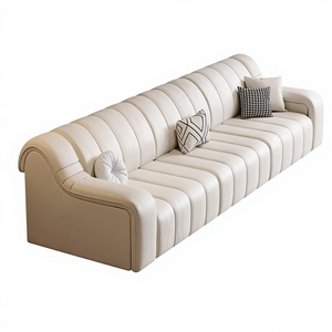 Sofá Cama Eléctrico Extensible Minimalista Italiano, Tapizado en Microfibra, Relleno de Esponja, Diseño de Teclas de Piano, Tres <span class=keywords><strong>Plazas</strong></span>, Madera Sólida para Sala de Estar - Product Image 3