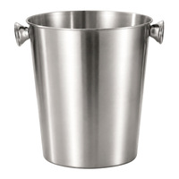 Ember Es Batu Stainless Steel 304 Berinsulasi dengan Gagang untuk Bar, Klub Malam, KTV, untuk Es Batu, Es Balok Kerucut, untuk Anggur Merah