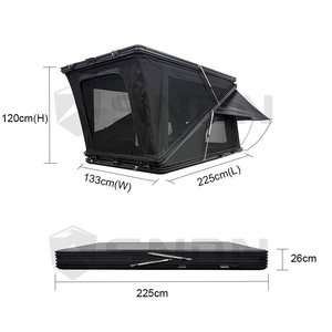 SNDN Tienda de Campaña para Techo de Auto en Forma de Z para 2-4 Personas, Carcasa Rígida de Aluminio, Impermeable, para 4 Estaciones, con Escalera - Product Image 5