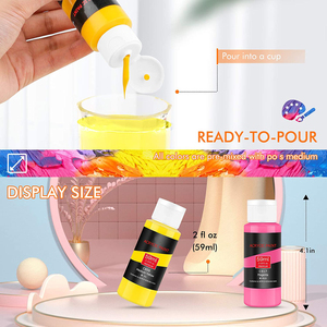 Ensemble de <span class=keywords><strong>peinture</strong></span> <span class=keywords><strong>acrylique</strong></span> 24 couleurs 59 ml pour enfants, étudiants, débutants, papier, toile, céramique, bois, tissu, <span class=keywords><strong>peinture</strong></span> sur roche - Product Image 6