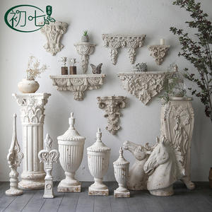 Decoración de Pared Estilo Retro Francés, Adorno Oxidado Blanco para Sala de Estar, Dormitorio, Hogar, Accesorio para Boda A189 - Product Image 1