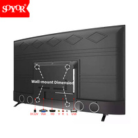 TV Pintar Lengkung 55 Inci Televisi 4K LED Dengan Android WiFi Google Smart TV