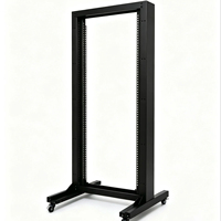 Baie de serveur mobile 19 pouces à double colonne, monorail, ouverte, 27U, 550*1400*120MM, en acier laminé à froid SPCC, profondeur 120 mm