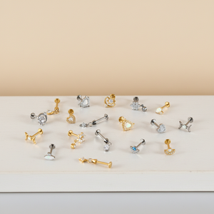 <span class=keywords><strong>Pendientes</strong></span> Planos Gaby ASTM-F136 de Grado Implante, Titanio G23 Sin Rosca para Tragus, Labret, Cartílago, Labio, Concha, Joyería para Piercings Corporales - Product Image 6