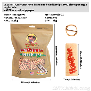 Brown Color 7*18mm Natural Pulp Paper Smoking Pre <strong>Rolled</strong> <strong>Filter</strong> <strong>Cigarette</strong> <strong>Tips</strong> Big Middle Small Size Smoking Accessories - Product Image 6