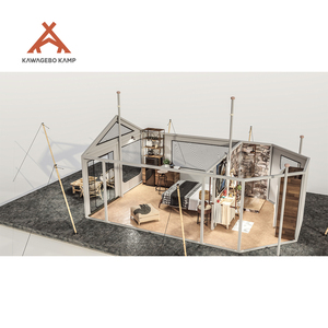 カワゲボ キャンプ ラグジュアリー 1～<span class=keywords><strong>2</strong></span>人用 PVDF防水キャンバス サファリグランピング キャンプテント（バスルーム付き） アウトドアリゾート・ホテル向け - Product Image 3