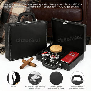 Ensemble de fumeur de whisky de grande qualité avec kit de cheminée en bois et étui à cigares en <span class=keywords><strong>cuir</strong></span> PU, copeaux de fumeur de voyage avec boîte cadeau - Product Image 6