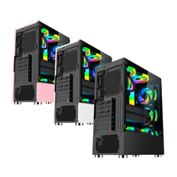 Nouvel arrivage SNOWMAN : Boîtiers PC en gros avec ventilateurs RGB, tour de jeu ATX de taille moyenne pour ordinateur de bureau