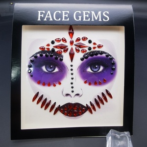 Nuevas gemas decorativas acrílicas para Halloween, <span class=keywords><strong>pegatinas</strong></span> faciales de resina ecológica con <span class=keywords><strong>diamantes</strong></span> de imitación, <span class=keywords><strong>pegatinas</strong></span> de cristal para la frente. - Product Image 3