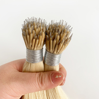 Extensions de cheveux Nano Tip Super Double Drawn en cheveux humains vierges européens blonds, pré-collées à la kératine