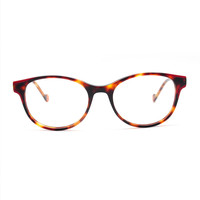 Lunettes de vue rondes unies tendance pour femmes adultes, monture en acétate durable, verres PC transparents incassables, pour usage quotidien décontracté
