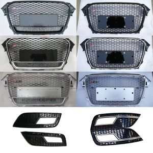 โรงงานอัตโนมัติ <span class=keywords><strong>RS4</strong></span> สีดําหรือสีเงินกันชนหน้ากระจังหน้ารังผึ้ง Quattro สําหรับ <span class=keywords><strong>Audi</strong></span> A4 B8.5 2013-2016 - Product Image 6