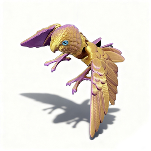 โมเดลนกแก้วแบบยืดหยุ่นพิมพ์ 3 มิติ พร้อมปีกขยับได้ ของตกแต่งบ้านและสำนักงาน ของเล่นน่าสนใจสำหรับเด็กออทิสติก สมาธิสั้น ของขวัญสำหรับเทศกาลต่างๆ - Product Image 1