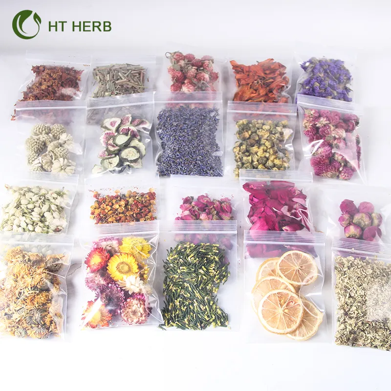 Hot Sale Decorative Dried Flowers For Bath DIY Soap Making Material Mixed Flower Gift Set Rose Lily Chamomile Strawflower