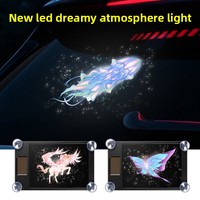 Luces Decorativas Iridiscentes para Autos, Luces LED Dinámicas Solares, Iluminación Ambiental Creativa para Ventanas de Vidrio