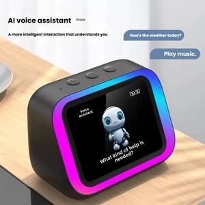 Altavoz Inteligente Inalámbrico Multifuncional con Control por Voz AI, Llamadas Manos Libres, Reproductor <span class=keywords><strong>de</strong></span> Música, Álbum Electrónico, Reloj, Pronóstico del Tiempo y Alarma - Product Image 1