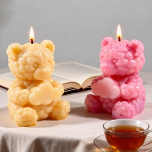 Nouveau moule en silicone 2026 pour bougie d'aromathérapie Ours Nuage, forme d'ours de dessin animé créatif, approvisionnement exclusif transfrontalier, emballage individuel OPP - Product Image 1