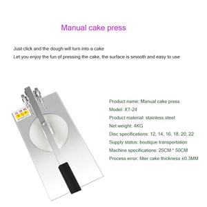 Máquina de prensa Manual para pasteles, máquina de bollos de masa de cebo de maíz para pasteles atrapados a mano de acero inoxidable, equipo para pizza y bollos - Product Image 2
