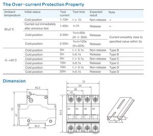 MCB 4P 6A 10A 16A 20A 25A 32A 40A 50A 63A 230V/400V 미니 회로 차단기 4.5KA 소형 회로 차단기 - Product Image 6