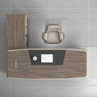 Bureau de bureau exécutif de haute technologie dernière conception en bois moderne bureau de style européen