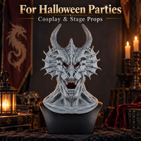 Masque de tête de dragon en EVA 30x28x46cm pour Halloween, accessoire de cosplay, costume de fête, couvre-chef pour spectacle scénique, vente en gros