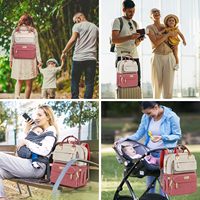 Sac à dos pliable pour couches de bébé, imperméable, grande capacité, sac de maman avec matelas à langer portable, sangles pour poussette, directement de l'usine